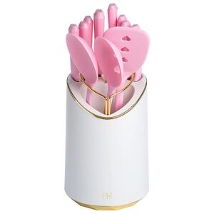 Paris Hilton 12 Piece Knife and Kitchen Utensil Set with Caddy, Pink